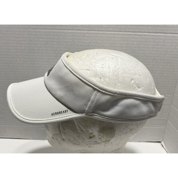 Adidas Aeroready Woman's Superlite Visor Hat White Golf Tennis OSFA Adjustable - Picture 3 of 9
